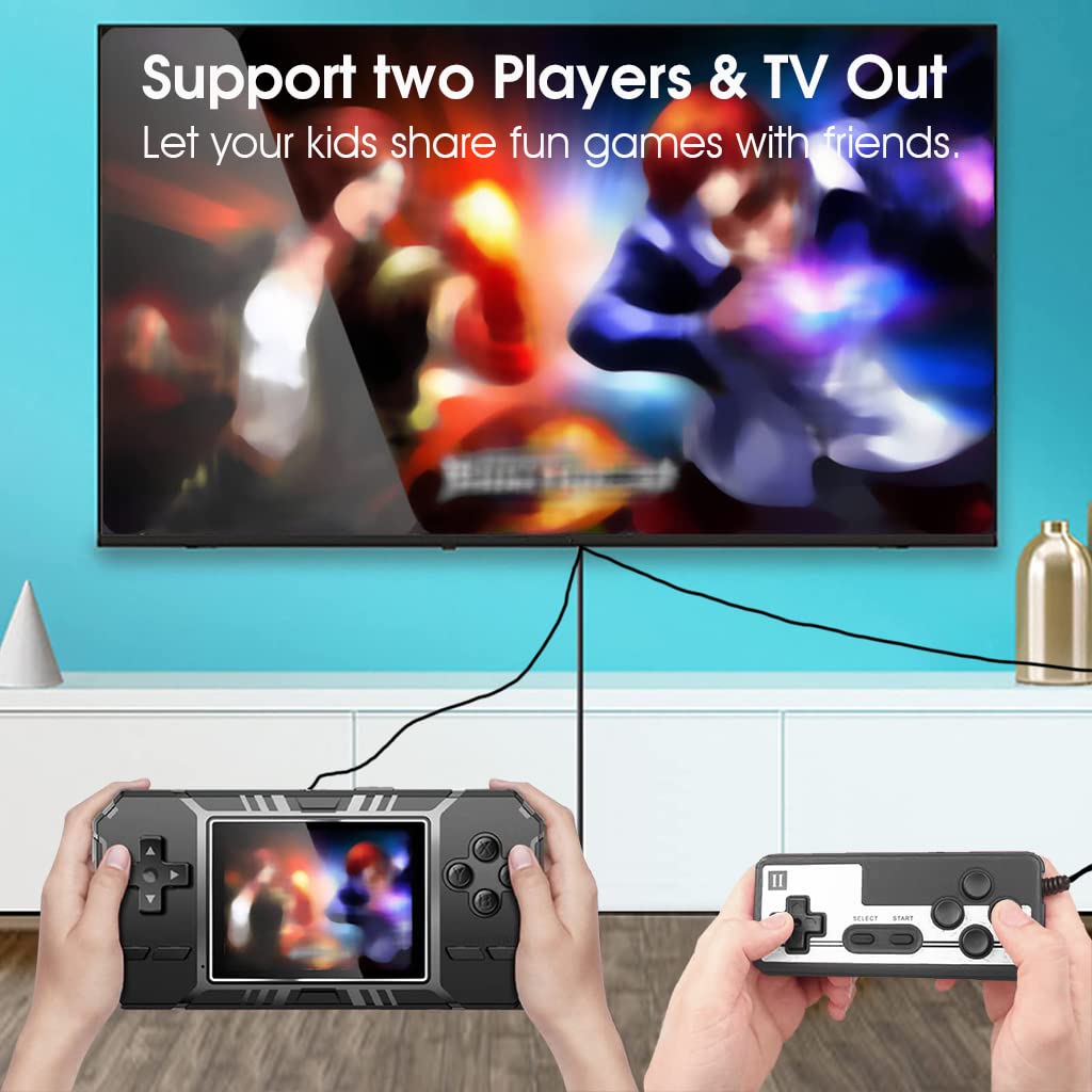 PATPAT Video Game Console for Kids Adults, 3'' Large Screen Built-in 520 HD Classic Retro Video Games, USB Rechargeable Electronic Game Player Gifts for Kids Birthday Christmas Gift Black PATPAT Video Game Console for Kids Adults, 3'' Large Screen Built-in 520 HD Classic Retro Video Games, USB Rechargeable Electronic Game Player Gifts for Kids Birthday Christmas Gift Black